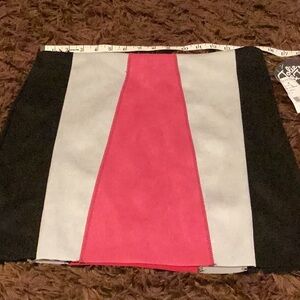 Jolie & Joy Colorblock Mini Skirt - Pink, Black, and Gray